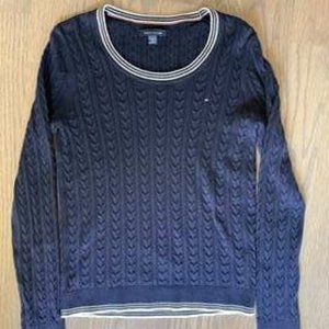 Tommy Hilfiger Blue Cable Knit Sweater